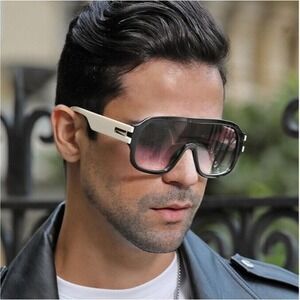 Men Sunglasses Designer Shades Outdoor Street Trendy‎ Model Square Lentes Gafas